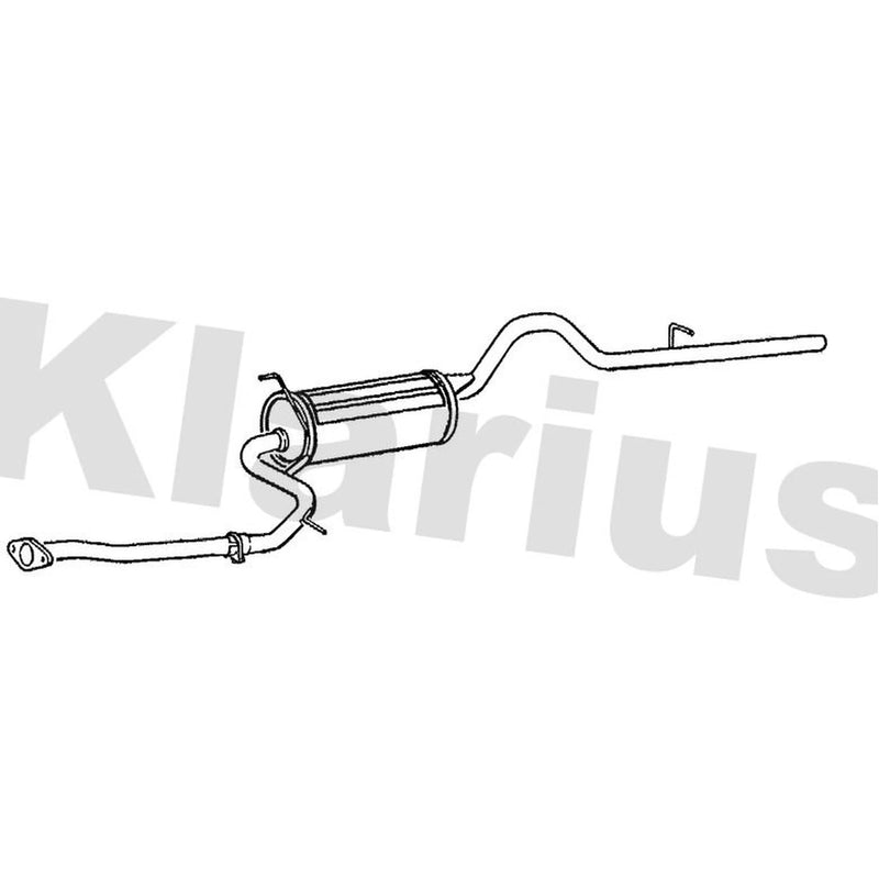 Klarius Box With Tail Pipe Rear fits Toyota Starlet 1984-1989 1.0