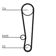 Continental CTAM Timing Belt Cambelt 92 Teeth fits Hyundai Lantra 1990-1995 1.5