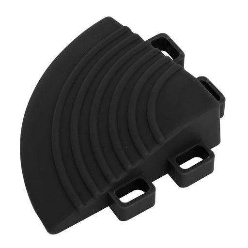 Sealey Polypropylene Floor Tile Corners 60 x 60mm Black Pack of 4 FT3CB Sealey - Dynamic Drive