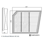 Blue Print Engine Air Filter fits BMW 1 2019-2020