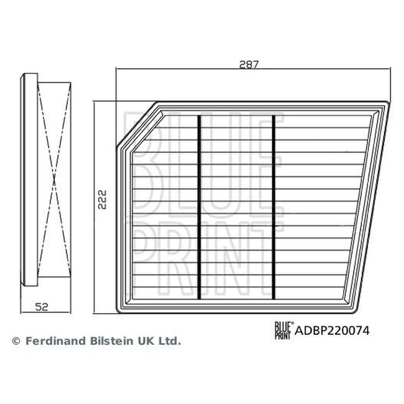 Blue Print Engine Air Filter fits BMW 1 2019-2020
