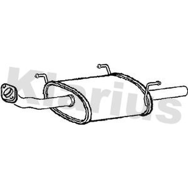 Klarius Box With Tail Pipe Rear fits Nissan Almera 2000-2006 1.5