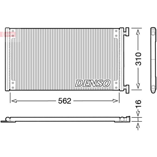 Denso Air Conditioning Condenser fits Fiat Doblo 2001-2002 1.2 1.6