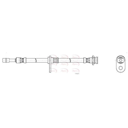 Apec Brake Hydraulic Hose Line Front HOS4490