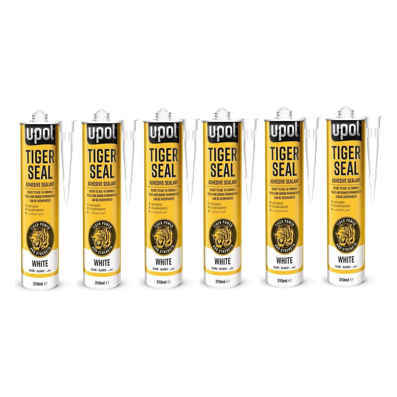 6x Upol Tiger Seal White 310ml Polyurethane Adhesive Sealant TIG/BW New U-POL UPOL - Dynamic Drive