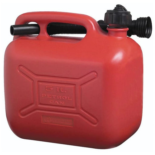 Cosmos Petrol Fuel Can - Red Plastic - 5 Litre - 03106
