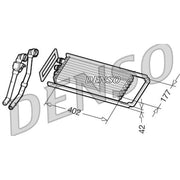 Denso Heater Matrix Core Heat Exchanger DRR12101