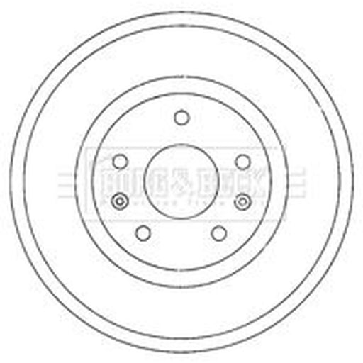 Borg & Beck Brake Drum Assembly Rear BBR7211