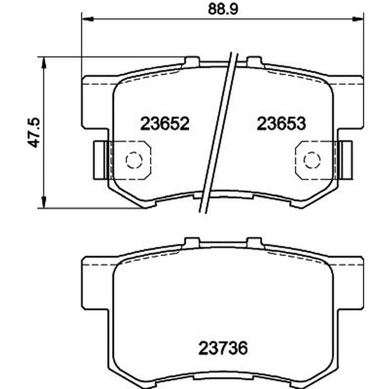 DON Rear Brake Solid Discs & Pads fits Honda Cr-V 2001-2007 2.0