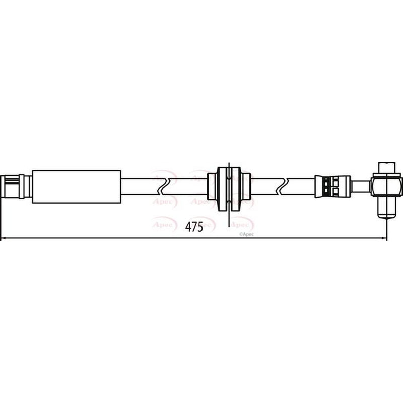 Apec Brake Hydraulic Hose Line Front fits Opel Insignia A 2008-2017 2.0 2.8