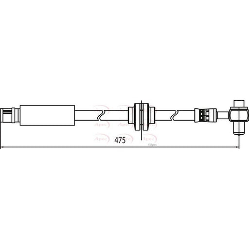 Apec Brake Hydraulic Hose Line Front fits Opel Insignia A 2008-2017 2.0 2.8