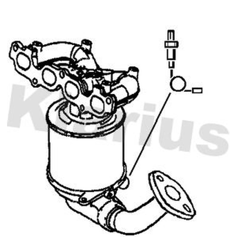 Klarius Catalyst Type Approved With Pipe Front fits Ford Fiesta V 2001-2008 1.6