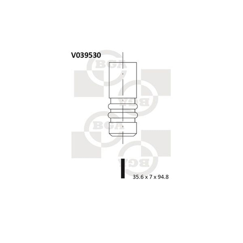 BGA Engine Intake Valve 35mm Head fits Seat Arosa 1997-2004 1.4