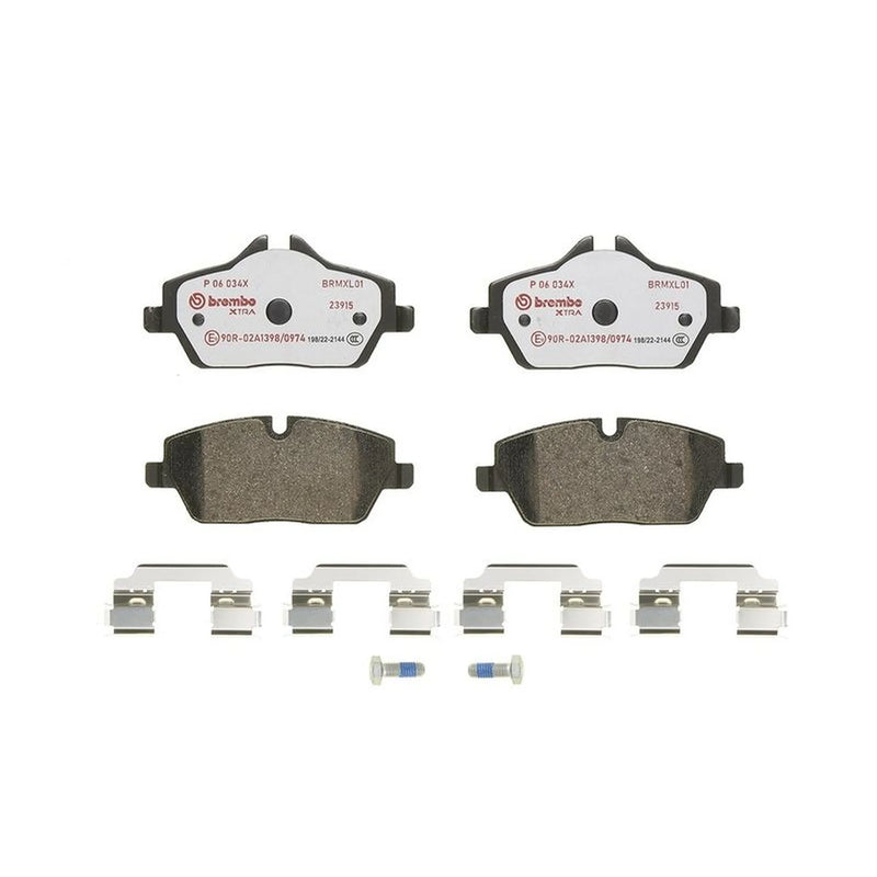 Brembo Xtra Front Brake Perforated/Vented Discs & Pads fits BMW 1 2004-2011