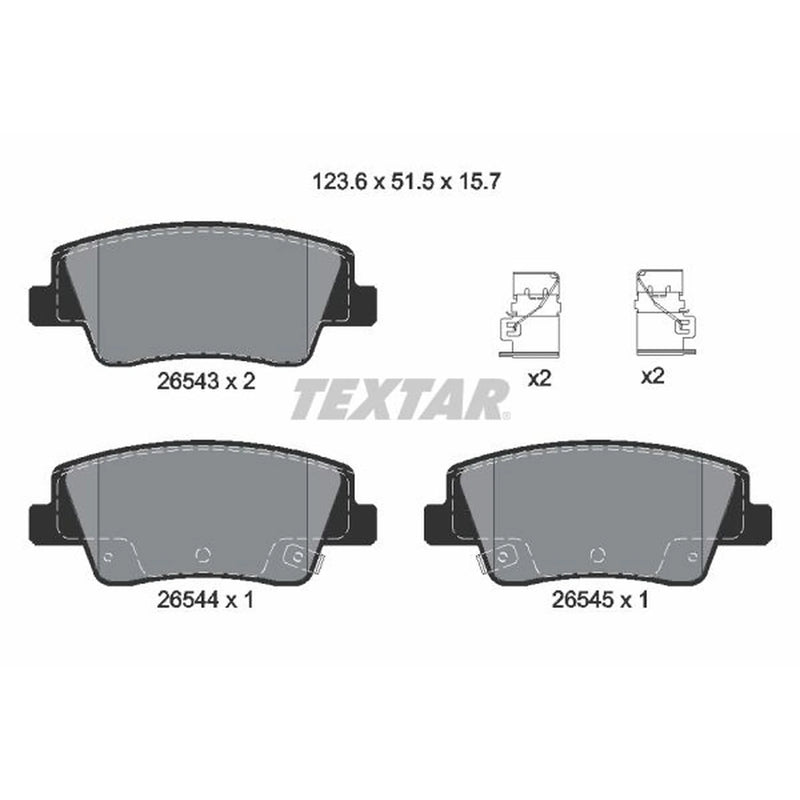 Textar Rear Brake Pad Set 2654301