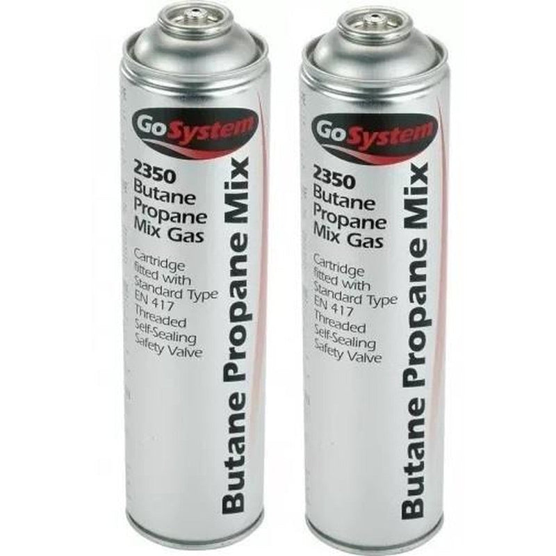 2x GoSystem Butane Propane Mix Gas 350g 631ml Go System - UK Camping And Leisure