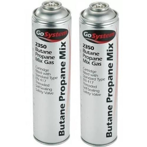 2x GoSystem Butane Propane Mix Gas 350g 631ml Go System - UK Camping And Leisure