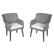 Dellonda Buxton Rattan Wicker Outdoor Chairs Set 2pc DG76 Dellonda - Dynamic Drive