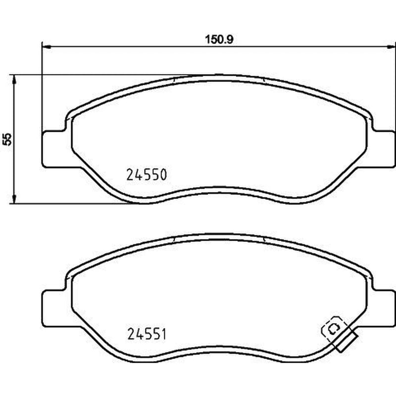 Mintex Front Brake Pad Set fits Opel Corsa D 2006-2014 1.4 1.7