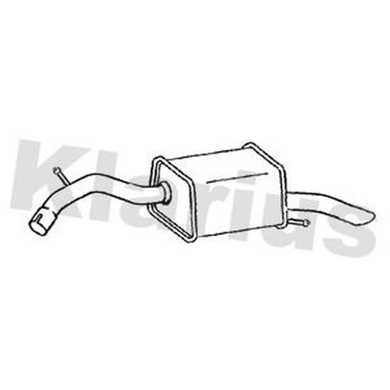 Klarius Box With Tail Pipe Rear fits Nissan Juke 2019 on 1.0