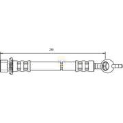 NAPA Brake Hydraulic Hose Line Rear fits Toyota Corolla 2001-2008 1.4 1.6 2.0