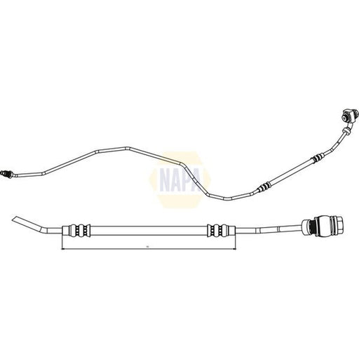 NAPA Brake Hydraulic Hose Line Rear Left fits Audi A3 1998-2003 1.8 1.9