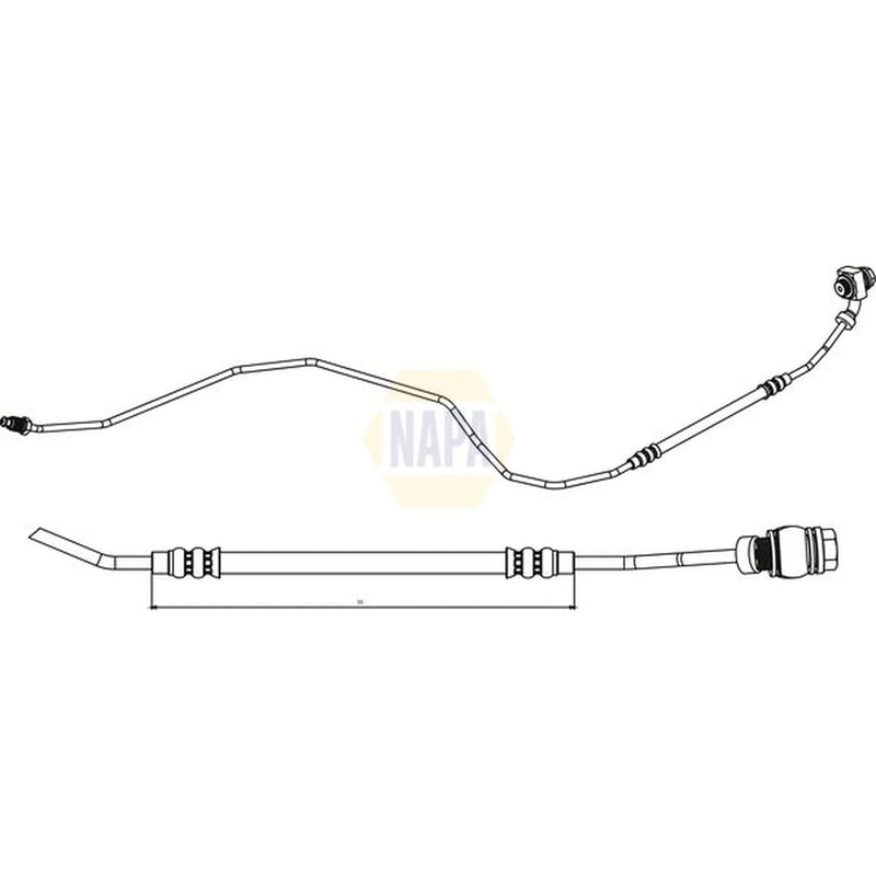 NAPA Brake Hydraulic Hose Line outer NBH1127