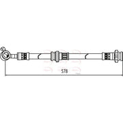 Apec Brake Hydraulic Hose Line Front Right fits Nissan Micra IV 2010-2020 1.2