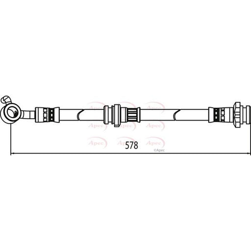Apec Brake Hydraulic Hose Line Front Right fits Nissan Micra IV 2010-2020 1.2