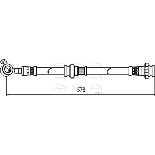 Apec Brake Hydraulic Hose Line Front Right HOS4051