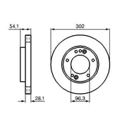 Bosch Front Brake Discs & Pads fits Kia Sorento I 2002-2011 2.4 2.5 3.3 3.5