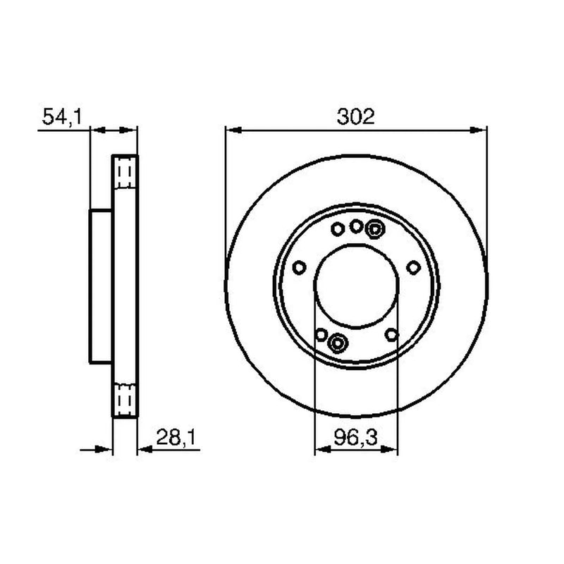 Bosch Front Brake Discs & Pads fits Kia Sorento I 2002-2011 2.4 2.5 3.3 3.5