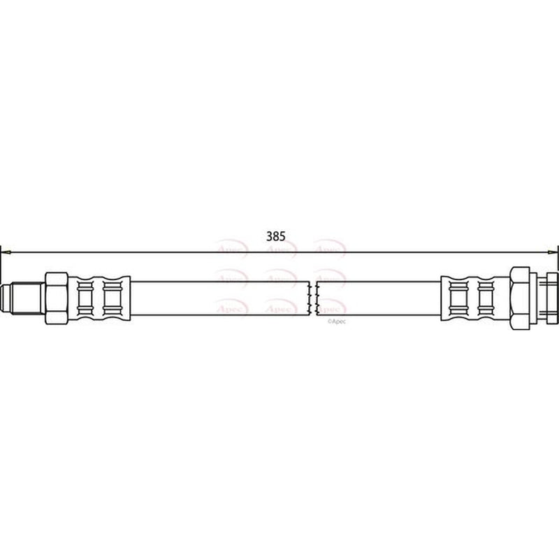 Apec Brake Hydraulic Hose Line Rear Left fits Citroën Relay II 2002-2006