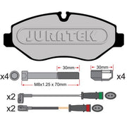 Juratek Front Brake Pad Set fits Mercedes-Benz Marco Polo Camper 2019 on