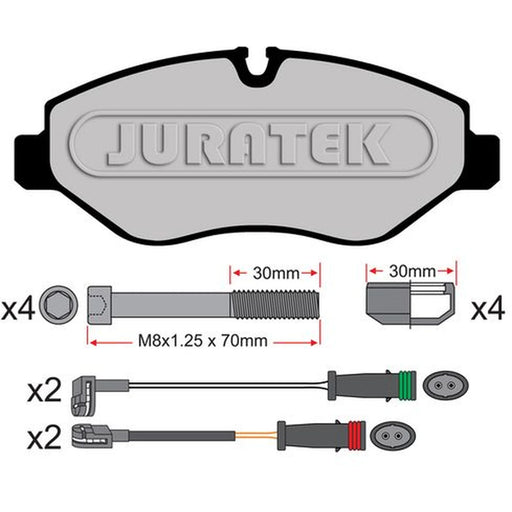 Juratek Front Brake Pad Set fits Mercedes-Benz Marco Polo Camper 2019 on