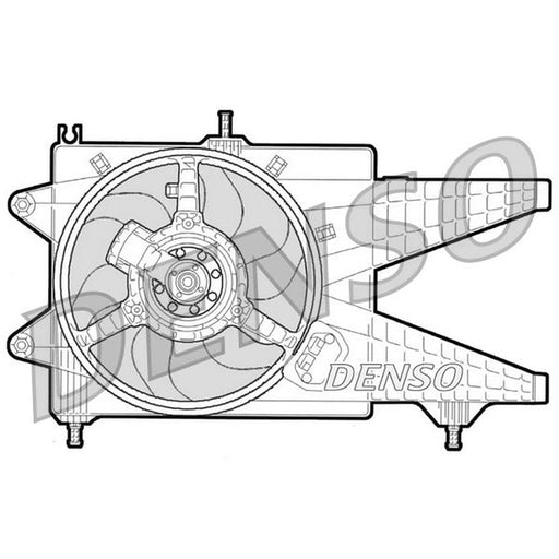 Denso Engine Cooling Fan fits Fiat Idea 2004-2005 1.3