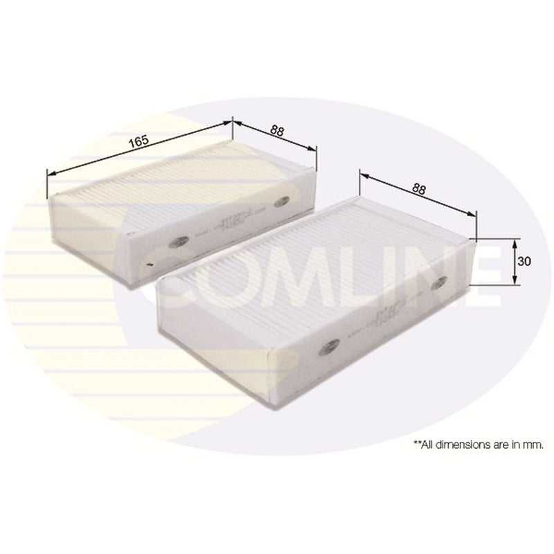 Comline Cabin Air Filter (Pollen Filter) fits BMW X3 2010-2017