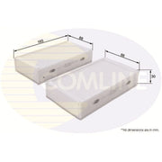 Comline Cabin Air Filter (Pollen Filter) EKF390-2
