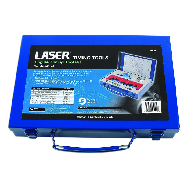 Laser Engine Timing Tool Set - for Vauxhall/Opel 5902 Laser - Dynamic Drive
