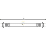 NAPA Brake Hydraulic Hose Line Rear fits Toyota Corolla 1992-2001