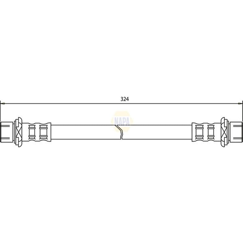 NAPA Brake Hydraulic Hose Line Rear fits Toyota Corolla 1992-2001
