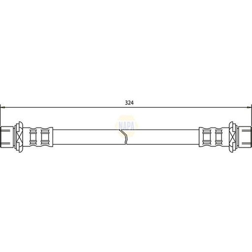 NAPA Brake Hydraulic Hose Line Rear fits Toyota Corolla 1992-2001
