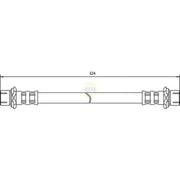 NAPA Brake Hydraulic Hose Line Rear NBH1265