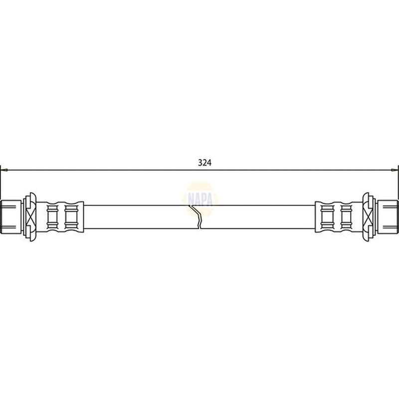 NAPA Brake Hydraulic Hose Line Rear NBH1265