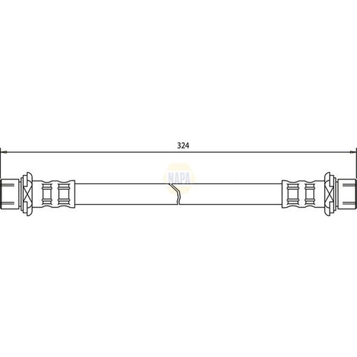 NAPA Brake Hydraulic Hose Line Rear NBH1265