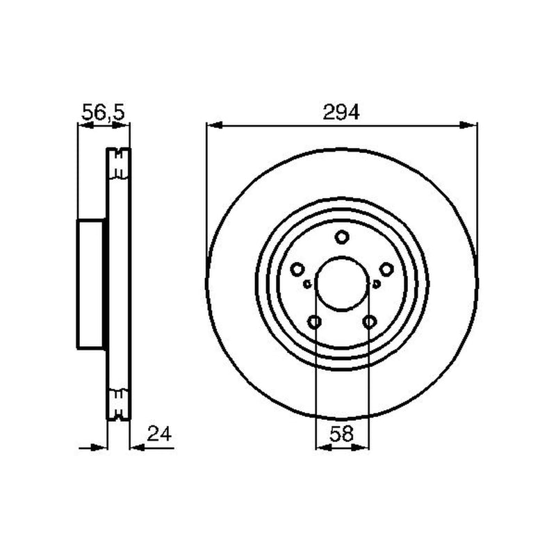 Bosch Front Brake Discs & Pads fits Subaru Impreza 1998-2008 2.0 2.5