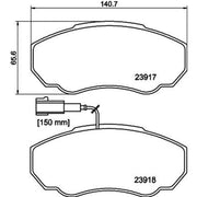 Mintex Front Brake Pad Set fits Citroën Relay I 1994-2002 1.9 2.0 2.5 2.8