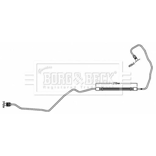 Borg & Beck Brake Hydraulic Hose Line outer BBH8796