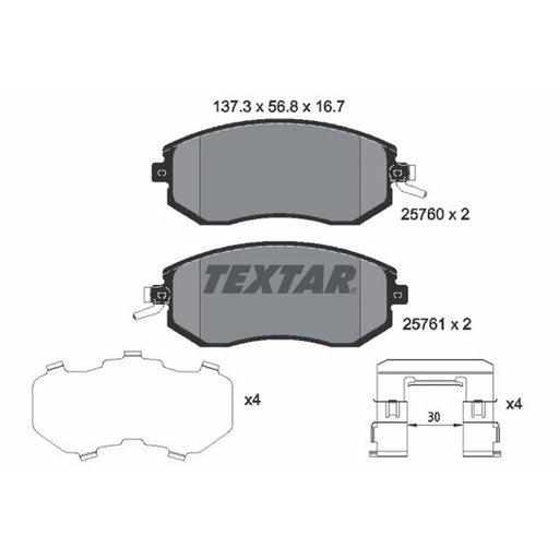 Textar Front Brake Pad Set 2576001
