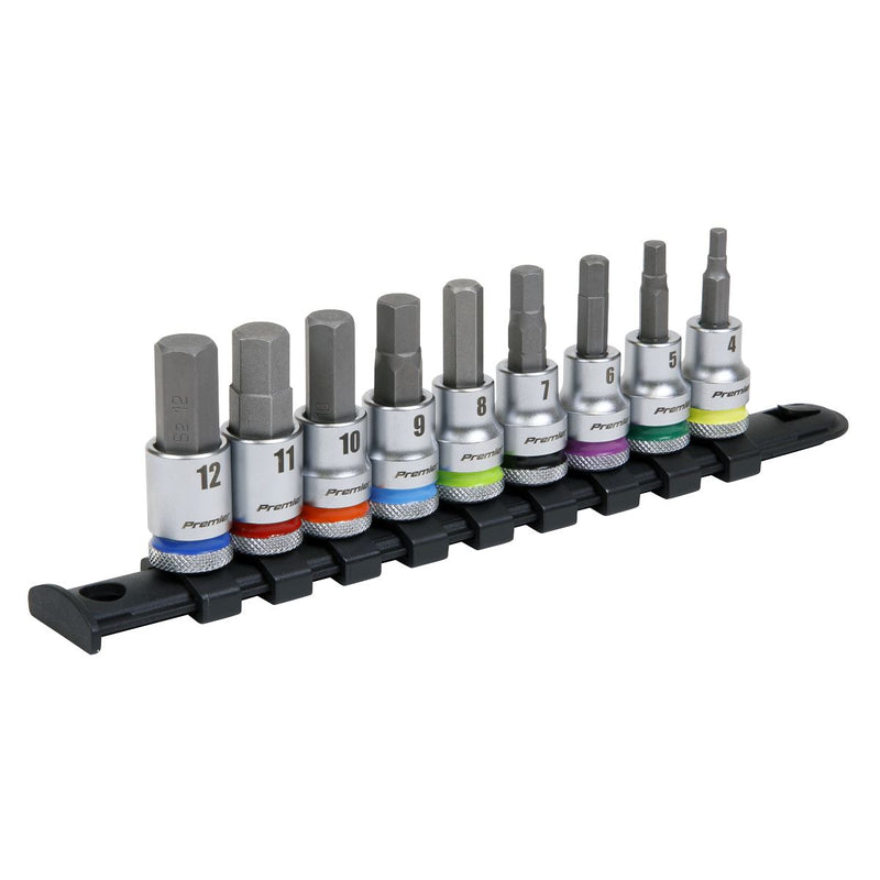 Sealey Hex Socket Bit Set 9pc 3/8"Sq Drive Platinum AK6250 Sealey - Dynamic Drive